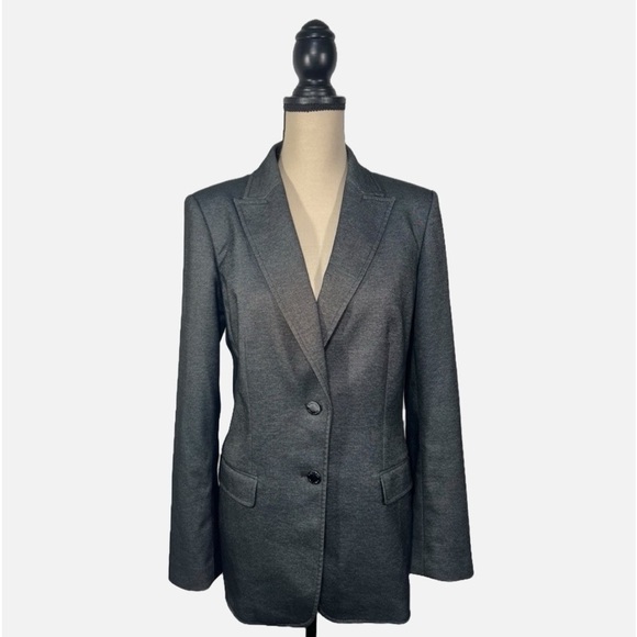 Calvin Klein 2 Button Charcoal Tailored Blazer Womens size 10 - Picture 1 of 8